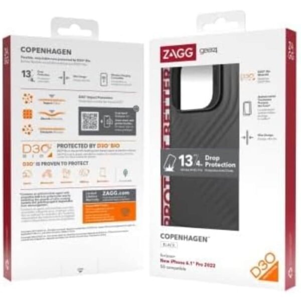 ZAGG  Gear4 Copenhagen Case for iPhone 14 Pro Black - Image 4