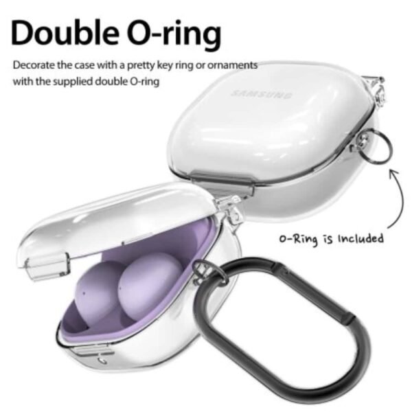 Araree Galaxy Buds 2, Pro, Live NUKIN L Hard Cover Clear - Image 2