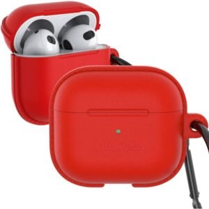 جراب سيليكون اراري لسماعة اير بودز 3 - Red