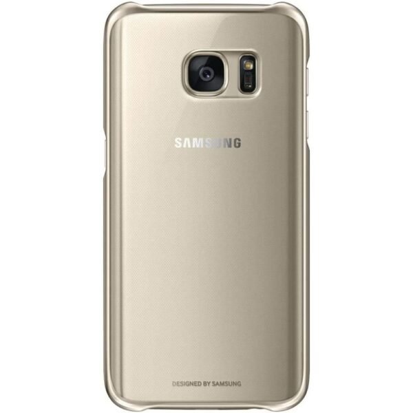 Samsung  Galaxy S7edge clear Back Cover Gold