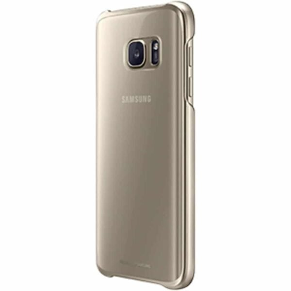 Samsung  Galaxy S7edge clear Back Cover Gold - Image 3