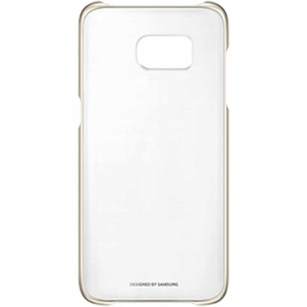 Samsung  Galaxy S7edge clear Back Cover Gold - Image 4