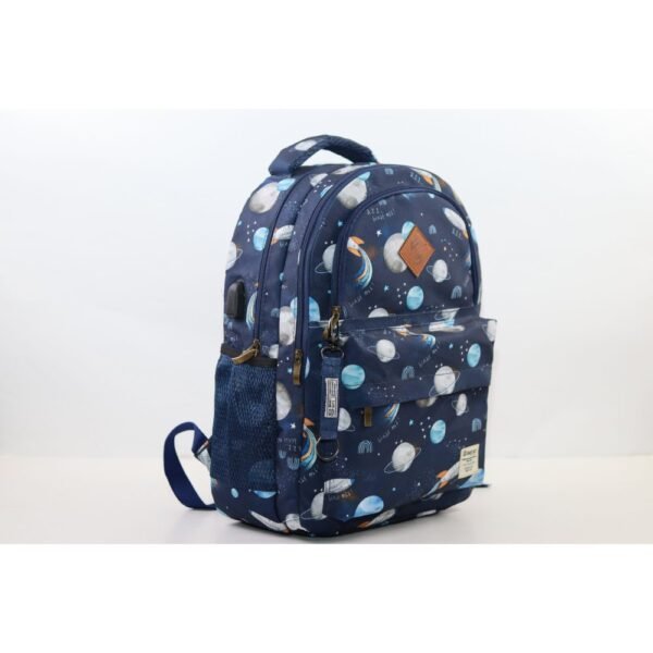 Smart Gate School Carrying Planets Backpack With USB Port 15.6 Blue - Image 2