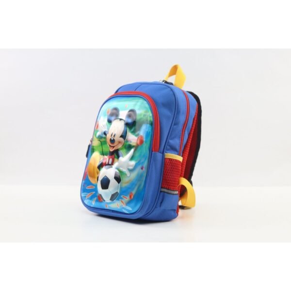 Smart Gate School Carrying  Mickey Mouse Football Backpack Kids Blue - Image 3