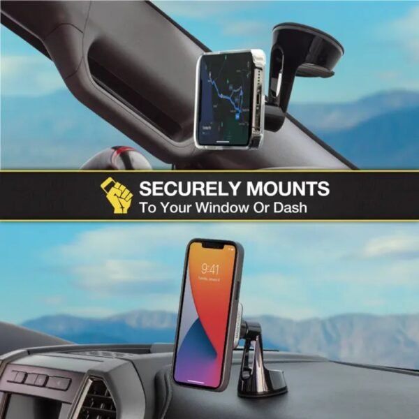 Scosche MagicMount SMSWDEX MagSafe Car Mount, Magnetic Phone Holder for Car Windshield/Dashboard, Suction Cup Phone Mount - Image 6