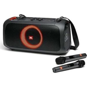 JBL PARTYBOX On-The-Go Essential Portable Speaker With Wireless Mic Black