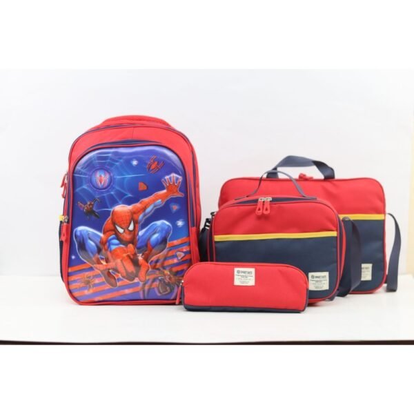 Smart Gate School Carrying Spider-Man 1 Backpack Kids Bundle Red