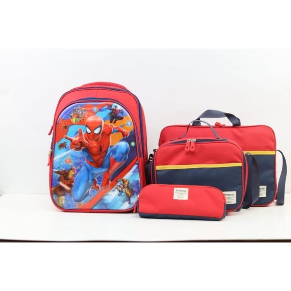 Smart Gate School Carrying Spider-Man 2 Backpack Kids Bundle Red