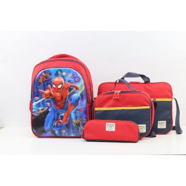 Smart Gate School Carrying Spider-Man 3 Backpack Kids Bundle Red