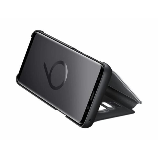 Samsung Galaxy S9 Clear View Stand Cover Black - Image 5