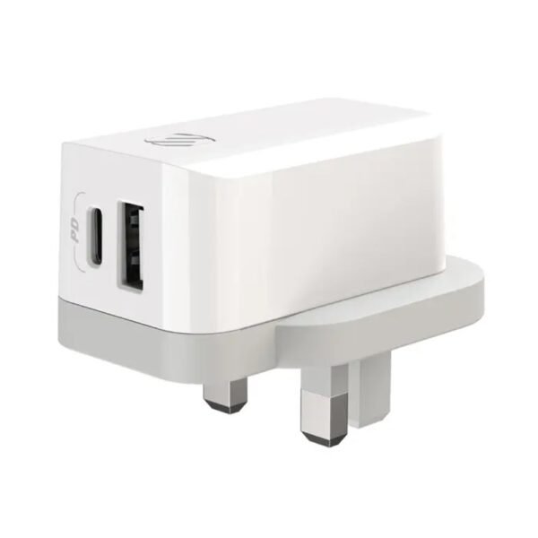 Scosche 32W USB-C Power Delivery Fast Charger With USB-A White