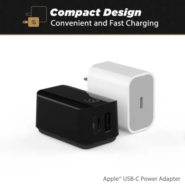 Scosche 32W USB-C Power Delivery Fast Charger With USB-A White - Image 4