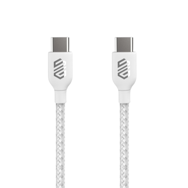 كابل سمارت جيت من USB-C إلى USB-C سريع بطول 1 متر، أبيض