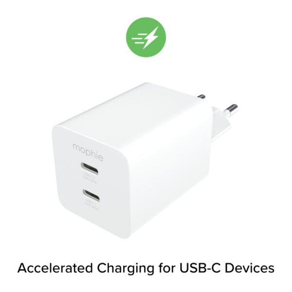 ⁦شاحن موفي  50 واط بمنفذ USB-C PD أبيض⁩ - الصورة ⁦9⁩