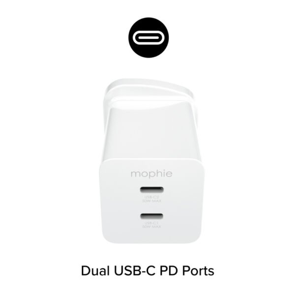 ⁦شاحن موفي  50 واط بمنفذ USB-C PD أبيض⁩ - الصورة ⁦2⁩