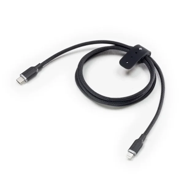 كابل موفي تشارج ستريم USB-C إلى Lightning بطول 1 متر، أسود