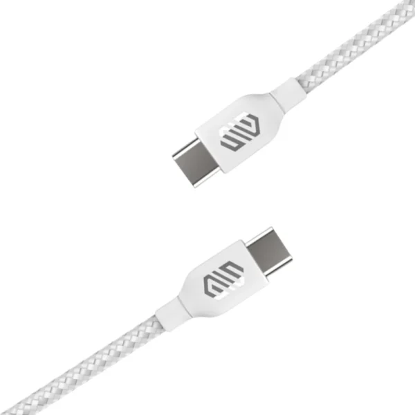 Smart Gate Cable braided USB-C to USB-C Fast, Shielded 1.8m White 1 Piece - Image 2